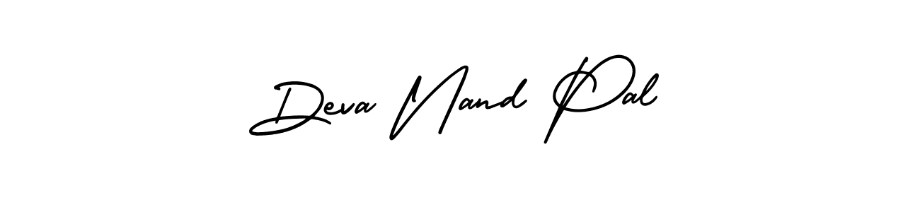 You should practise on your own different ways (AmerikaSignatureDemo-Regular) to write your name (Deva Nand Pal) in signature. don't let someone else do it for you. Deva Nand Pal signature style 3 images and pictures png