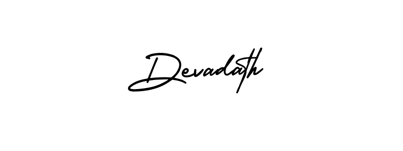 The best way (AmerikaSignatureDemo-Regular) to make a short signature is to pick only two or three words in your name. The name Devadath include a total of six letters. For converting this name. Devadath signature style 3 images and pictures png