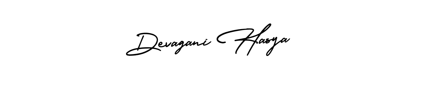 Create a beautiful signature design for name Devagani Hasya. With this signature (AmerikaSignatureDemo-Regular) fonts, you can make a handwritten signature for free. Devagani Hasya signature style 3 images and pictures png