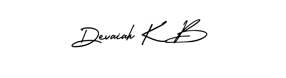 AmerikaSignatureDemo-Regular is a professional signature style that is perfect for those who want to add a touch of class to their signature. It is also a great choice for those who want to make their signature more unique. Get Devaiah K B name to fancy signature for free. Devaiah K B signature style 3 images and pictures png