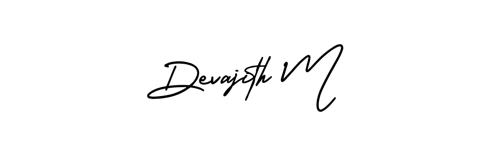if you are searching for the best signature style for your name Devajith M. so please give up your signature search. here we have designed multiple signature styles  using AmerikaSignatureDemo-Regular. Devajith M signature style 3 images and pictures png