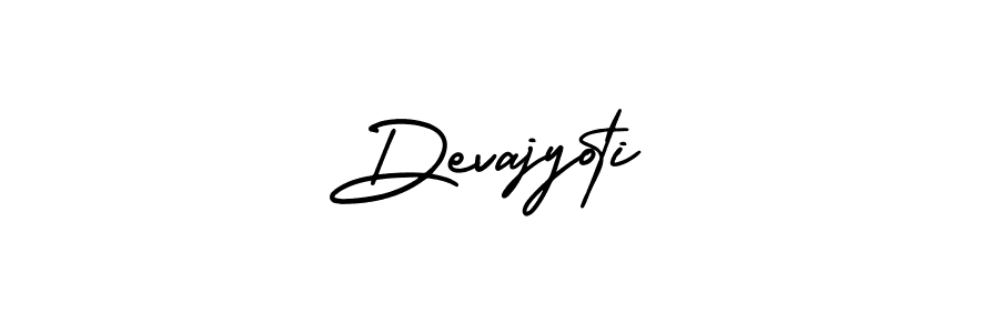 How to make Devajyoti name signature. Use AmerikaSignatureDemo-Regular style for creating short signs online. This is the latest handwritten sign. Devajyoti signature style 3 images and pictures png