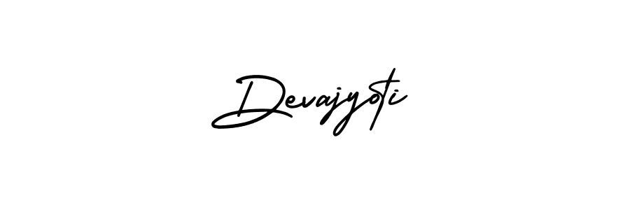 How to make Devajyoti name signature. Use AmerikaSignatureDemo-Regular style for creating short signs online. This is the latest handwritten sign. Devajyoti signature style 3 images and pictures png