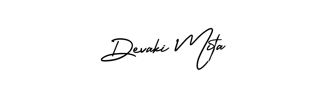Use a signature maker to create a handwritten signature online. With this signature software, you can design (AmerikaSignatureDemo-Regular) your own signature for name Devaki Mita. Devaki Mita signature style 3 images and pictures png