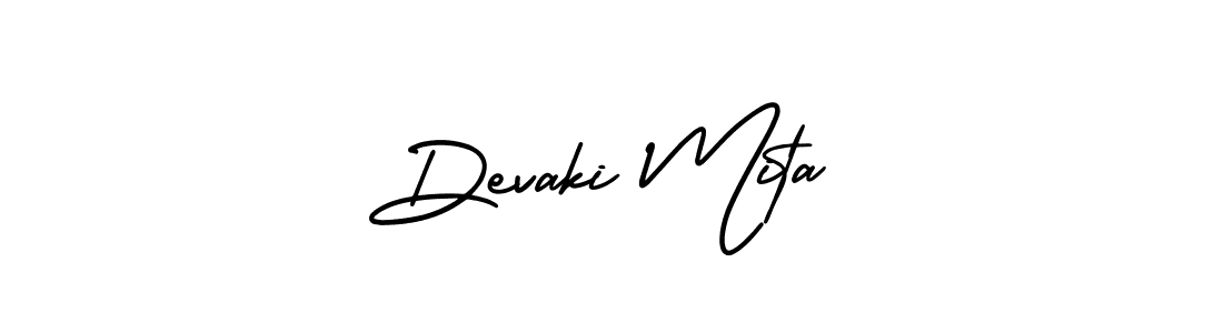 Check out images of Autograph of Devaki Mita name. Actor Devaki Mita Signature Style. AmerikaSignatureDemo-Regular is a professional sign style online. Devaki Mita signature style 3 images and pictures png