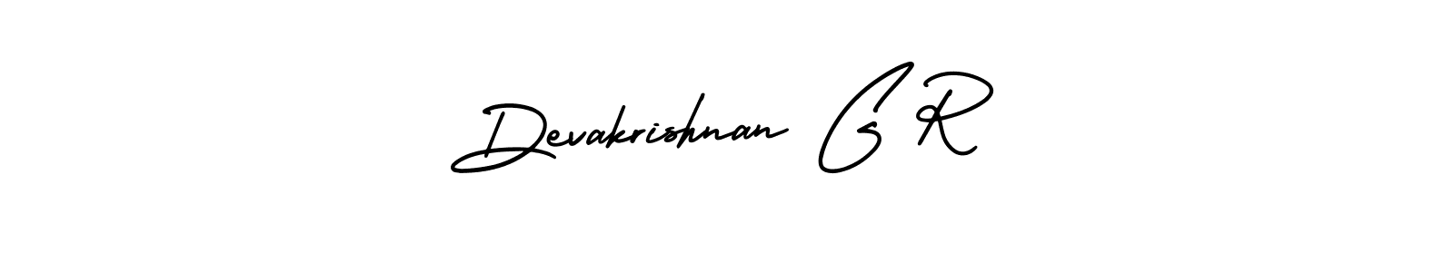 Use a signature maker to create a handwritten signature online. With this signature software, you can design (AmerikaSignatureDemo-Regular) your own signature for name Devakrishnan G R. Devakrishnan G R signature style 3 images and pictures png