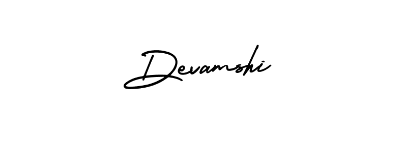 Make a beautiful signature design for name Devamshi. With this signature (AmerikaSignatureDemo-Regular) style, you can create a handwritten signature for free. Devamshi signature style 3 images and pictures png