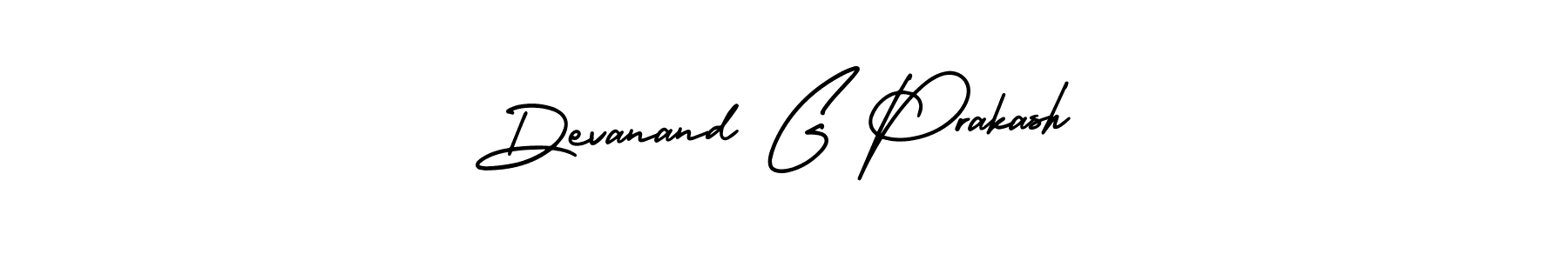 How to make Devanand G Prakash name signature. Use AmerikaSignatureDemo-Regular style for creating short signs online. This is the latest handwritten sign. Devanand G Prakash signature style 3 images and pictures png