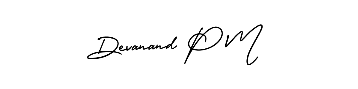 if you are searching for the best signature style for your name Devanand P M. so please give up your signature search. here we have designed multiple signature styles  using AmerikaSignatureDemo-Regular. Devanand P M signature style 3 images and pictures png