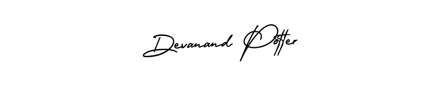 How to make Devanand Potter signature? AmerikaSignatureDemo-Regular is a professional autograph style. Create handwritten signature for Devanand Potter name. Devanand Potter signature style 3 images and pictures png