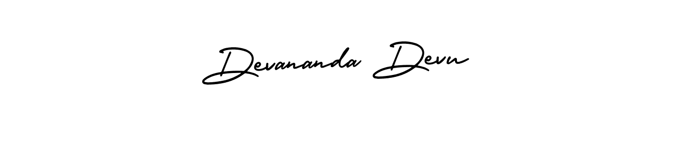 It looks lik you need a new signature style for name Devananda Devu. Design unique handwritten (AmerikaSignatureDemo-Regular) signature with our free signature maker in just a few clicks. Devananda Devu signature style 3 images and pictures png