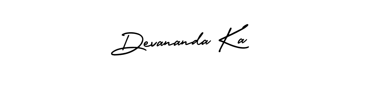 You should practise on your own different ways (AmerikaSignatureDemo-Regular) to write your name (Devananda Ka) in signature. don't let someone else do it for you. Devananda Ka signature style 3 images and pictures png