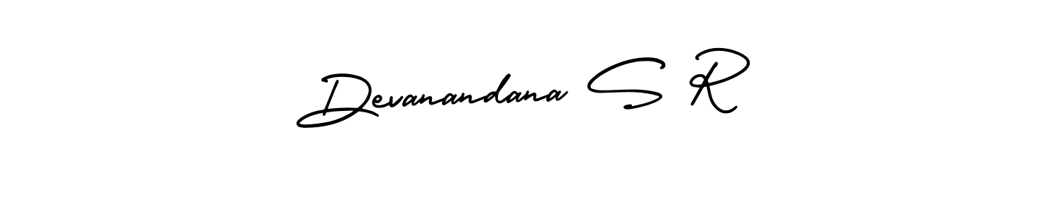 Design your own signature with our free online signature maker. With this signature software, you can create a handwritten (AmerikaSignatureDemo-Regular) signature for name Devanandana S R. Devanandana S R signature style 3 images and pictures png