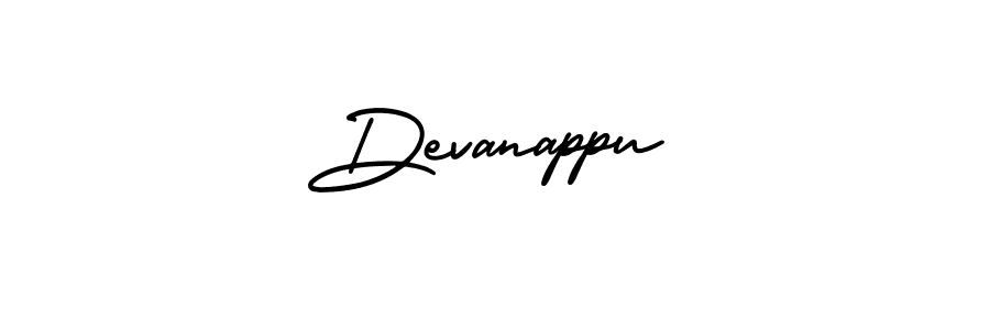 You should practise on your own different ways (AmerikaSignatureDemo-Regular) to write your name (Devanappu) in signature. don't let someone else do it for you. Devanappu signature style 3 images and pictures png