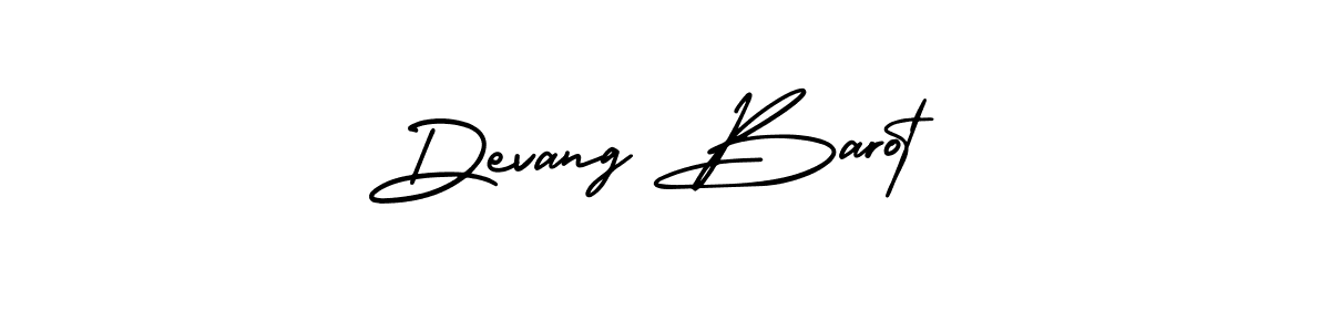 It looks lik you need a new signature style for name Devang Barot. Design unique handwritten (AmerikaSignatureDemo-Regular) signature with our free signature maker in just a few clicks. Devang Barot signature style 3 images and pictures png