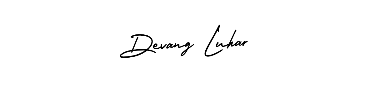 Use a signature maker to create a handwritten signature online. With this signature software, you can design (AmerikaSignatureDemo-Regular) your own signature for name Devang Luhar. Devang Luhar signature style 3 images and pictures png