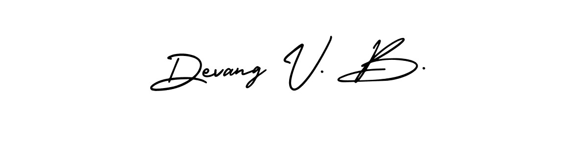 Make a short Devang V. B. signature style. Manage your documents anywhere anytime using AmerikaSignatureDemo-Regular. Create and add eSignatures, submit forms, share and send files easily. Devang V. B. signature style 3 images and pictures png