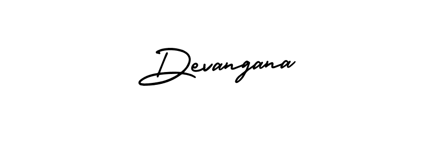 You should practise on your own different ways (AmerikaSignatureDemo-Regular) to write your name (Devangana) in signature. don't let someone else do it for you. Devangana signature style 3 images and pictures png