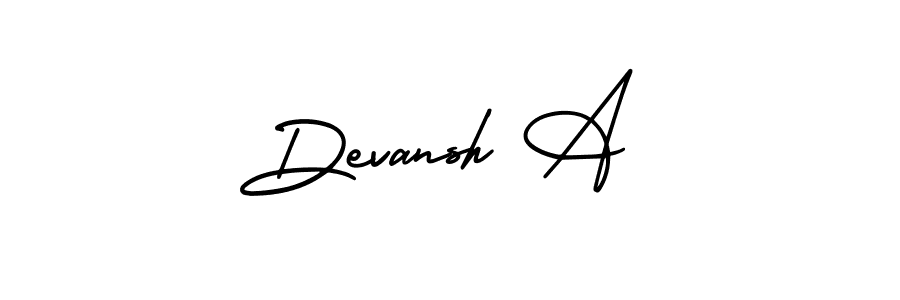 Also You can easily find your signature by using the search form. We will create Devansh A name handwritten signature images for you free of cost using AmerikaSignatureDemo-Regular sign style. Devansh A signature style 3 images and pictures png