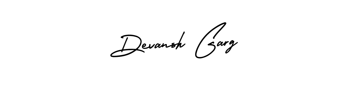 The best way (AmerikaSignatureDemo-Regular) to make a short signature is to pick only two or three words in your name. The name Devansh Garg include a total of six letters. For converting this name. Devansh Garg signature style 3 images and pictures png