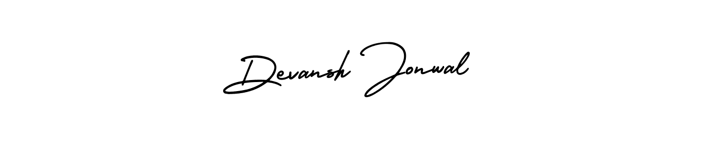 Make a beautiful signature design for name Devansh Jonwal. With this signature (AmerikaSignatureDemo-Regular) style, you can create a handwritten signature for free. Devansh Jonwal signature style 3 images and pictures png