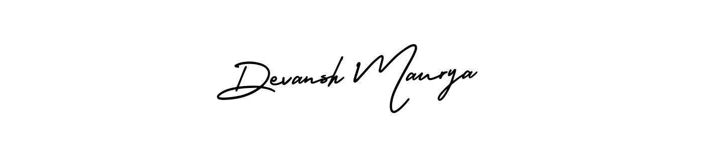 How to make Devansh Maurya name signature. Use AmerikaSignatureDemo-Regular style for creating short signs online. This is the latest handwritten sign. Devansh Maurya signature style 3 images and pictures png