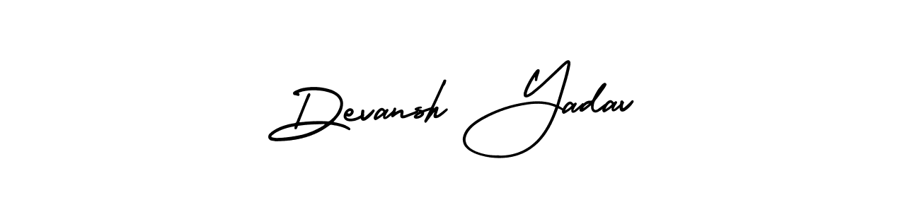 Create a beautiful signature design for name Devansh Yadav. With this signature (AmerikaSignatureDemo-Regular) fonts, you can make a handwritten signature for free. Devansh Yadav signature style 3 images and pictures png