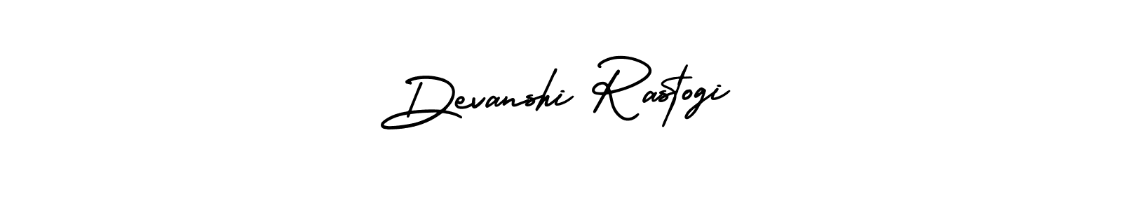 Make a beautiful signature design for name Devanshi Rastogi. With this signature (AmerikaSignatureDemo-Regular) style, you can create a handwritten signature for free. Devanshi Rastogi signature style 3 images and pictures png