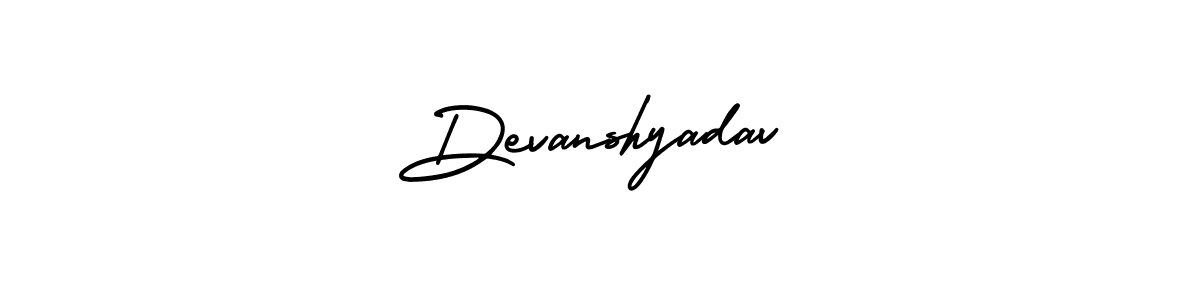 How to make Devanshyadav name signature. Use AmerikaSignatureDemo-Regular style for creating short signs online. This is the latest handwritten sign. Devanshyadav signature style 3 images and pictures png