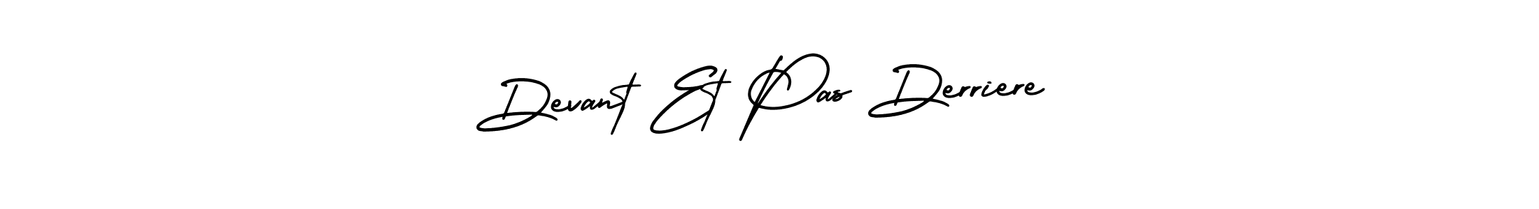 How to Draw Devant Et Pas Derriere signature style? AmerikaSignatureDemo-Regular is a latest design signature styles for name Devant Et Pas Derriere. Devant Et Pas Derriere signature style 3 images and pictures png