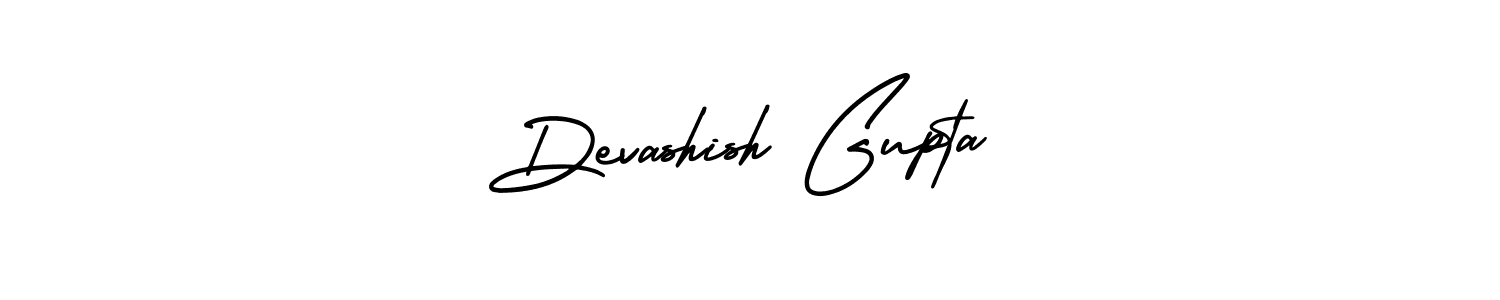 The best way (AmerikaSignatureDemo-Regular) to make a short signature is to pick only two or three words in your name. The name Devashish Gupta include a total of six letters. For converting this name. Devashish Gupta signature style 3 images and pictures png