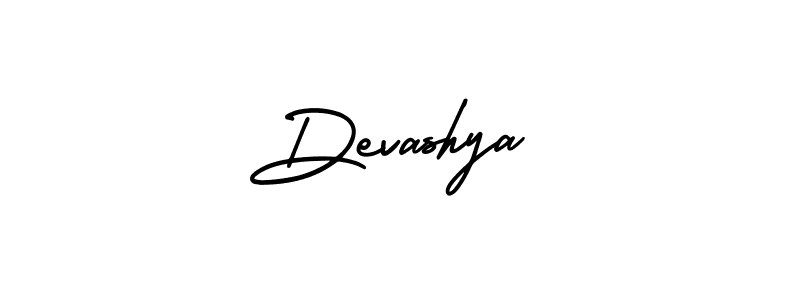 Use a signature maker to create a handwritten signature online. With this signature software, you can design (AmerikaSignatureDemo-Regular) your own signature for name Devashya. Devashya signature style 3 images and pictures png