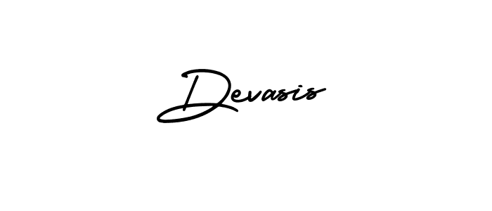 How to make Devasis name signature. Use AmerikaSignatureDemo-Regular style for creating short signs online. This is the latest handwritten sign. Devasis signature style 3 images and pictures png