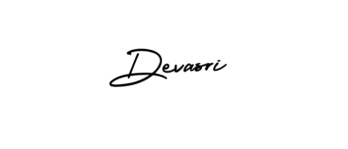 You should practise on your own different ways (AmerikaSignatureDemo-Regular) to write your name (Devasri) in signature. don't let someone else do it for you. Devasri signature style 3 images and pictures png