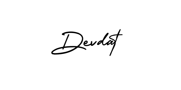 Make a beautiful signature design for name Devdat. With this signature (AmerikaSignatureDemo-Regular) style, you can create a handwritten signature for free. Devdat signature style 3 images and pictures png