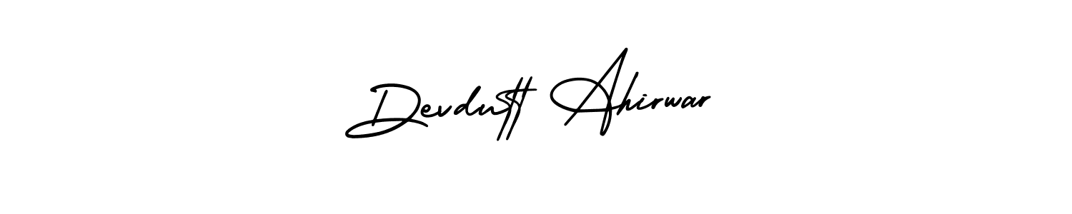 Create a beautiful signature design for name Devdutt Ahirwar. With this signature (AmerikaSignatureDemo-Regular) fonts, you can make a handwritten signature for free. Devdutt Ahirwar signature style 3 images and pictures png