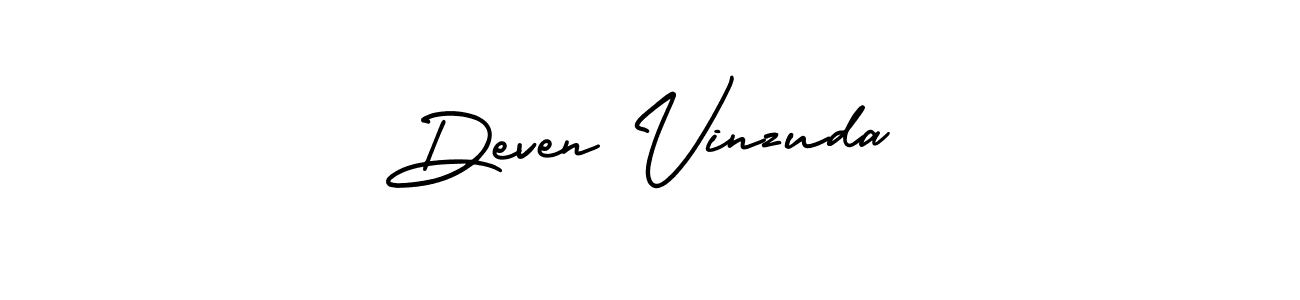 The best way (AmerikaSignatureDemo-Regular) to make a short signature is to pick only two or three words in your name. The name Deven Vinzuda include a total of six letters. For converting this name. Deven Vinzuda signature style 3 images and pictures png