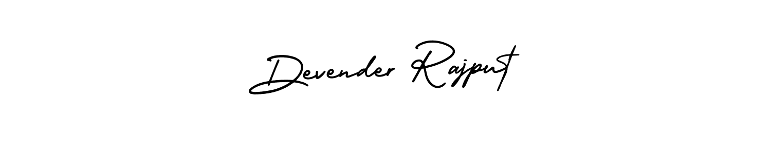 How to make Devender Rajput name signature. Use AmerikaSignatureDemo-Regular style for creating short signs online. This is the latest handwritten sign. Devender Rajput signature style 3 images and pictures png