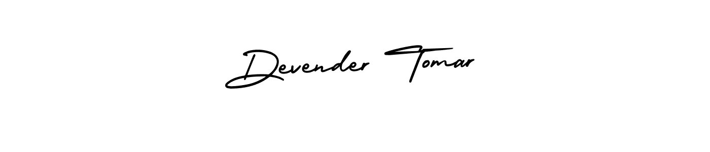 It looks lik you need a new signature style for name Devender Tomar. Design unique handwritten (AmerikaSignatureDemo-Regular) signature with our free signature maker in just a few clicks. Devender Tomar signature style 3 images and pictures png