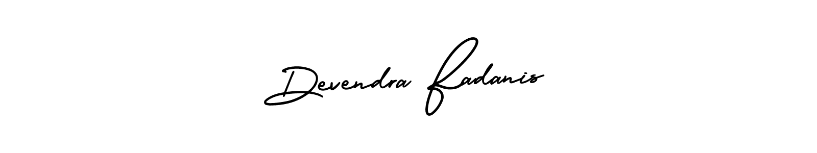 How to make Devendra Fadanis signature? AmerikaSignatureDemo-Regular is a professional autograph style. Create handwritten signature for Devendra Fadanis name. Devendra Fadanis signature style 3 images and pictures png