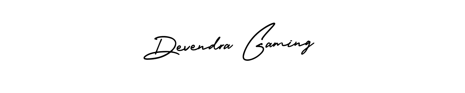 Devendra Gaming stylish signature style. Best Handwritten Sign (AmerikaSignatureDemo-Regular) for my name. Handwritten Signature Collection Ideas for my name Devendra Gaming. Devendra Gaming signature style 3 images and pictures png