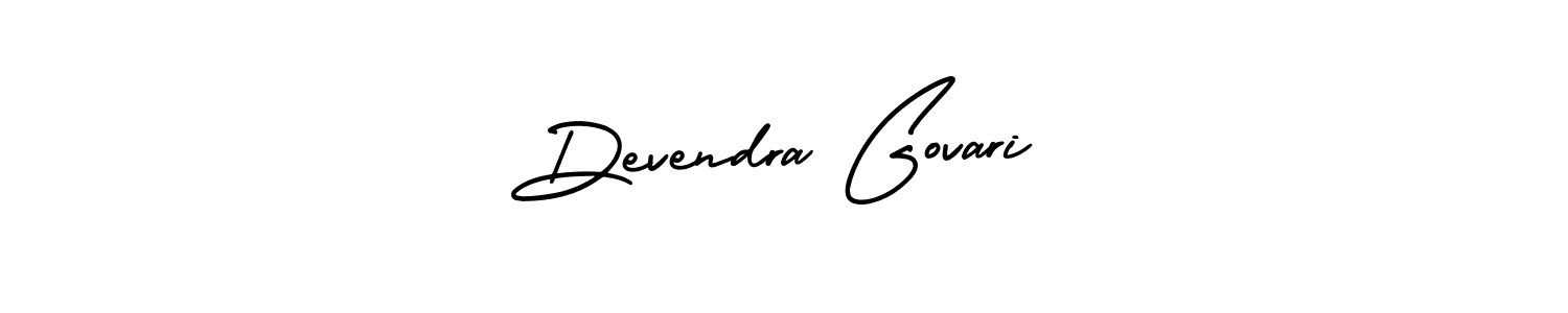 This is the best signature style for the Devendra Govari name. Also you like these signature font (AmerikaSignatureDemo-Regular). Mix name signature. Devendra Govari signature style 3 images and pictures png