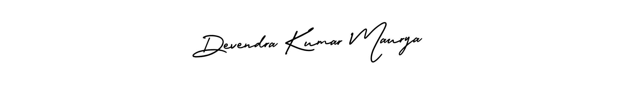 You should practise on your own different ways (AmerikaSignatureDemo-Regular) to write your name (Devendra Kumar Maurya) in signature. don't let someone else do it for you. Devendra Kumar Maurya signature style 3 images and pictures png