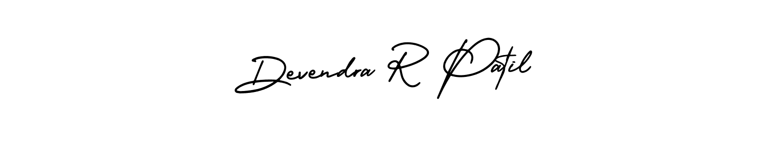 How to make Devendra R Patil name signature. Use AmerikaSignatureDemo-Regular style for creating short signs online. This is the latest handwritten sign. Devendra R Patil signature style 3 images and pictures png