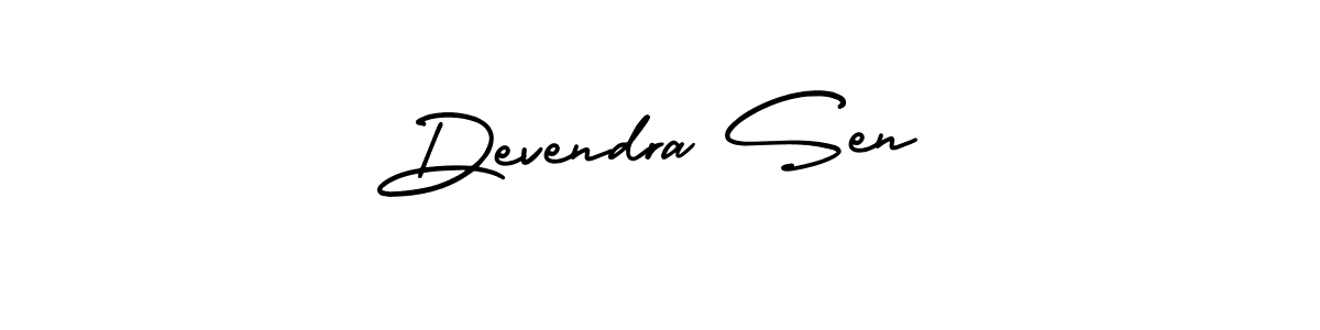 AmerikaSignatureDemo-Regular is a professional signature style that is perfect for those who want to add a touch of class to their signature. It is also a great choice for those who want to make their signature more unique. Get Devendra Sen name to fancy signature for free. Devendra Sen signature style 3 images and pictures png
