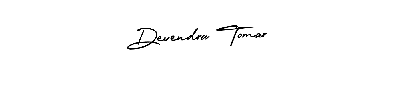 Devendra Tomar stylish signature style. Best Handwritten Sign (AmerikaSignatureDemo-Regular) for my name. Handwritten Signature Collection Ideas for my name Devendra Tomar. Devendra Tomar signature style 3 images and pictures png