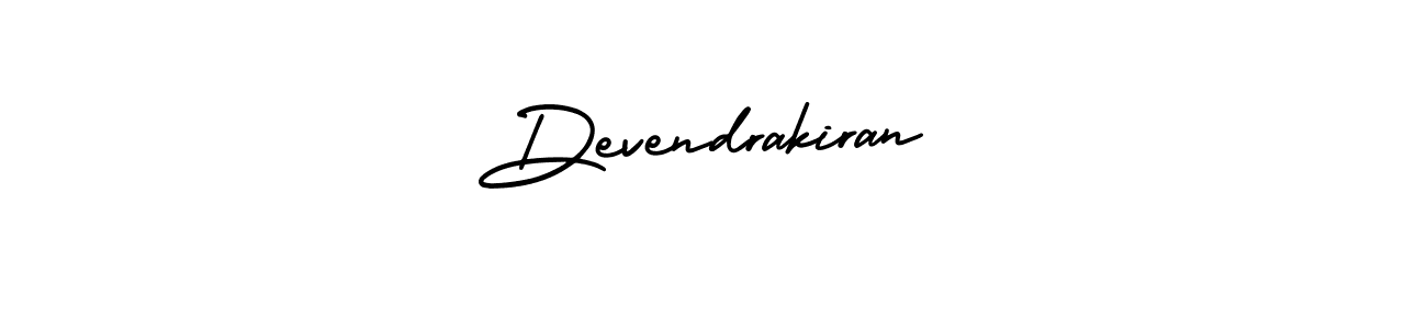This is the best signature style for the Devendrakiran name. Also you like these signature font (AmerikaSignatureDemo-Regular). Mix name signature. Devendrakiran signature style 3 images and pictures png