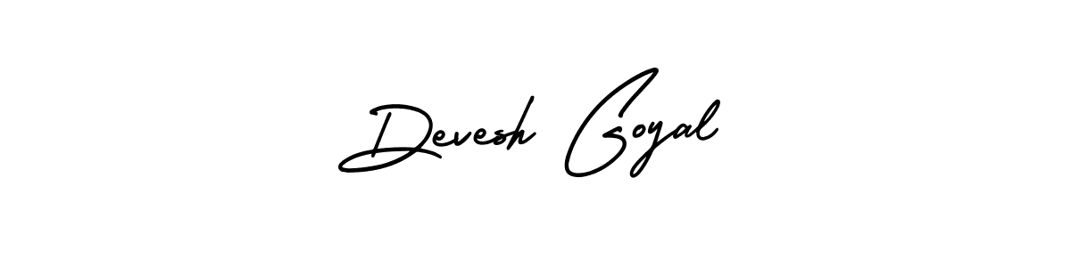 AmerikaSignatureDemo-Regular is a professional signature style that is perfect for those who want to add a touch of class to their signature. It is also a great choice for those who want to make their signature more unique. Get Devesh Goyal name to fancy signature for free. Devesh Goyal signature style 3 images and pictures png