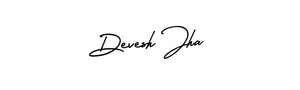 How to make Devesh Jha name signature. Use AmerikaSignatureDemo-Regular style for creating short signs online. This is the latest handwritten sign. Devesh Jha signature style 3 images and pictures png