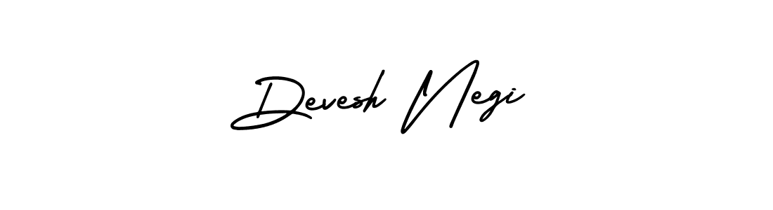 How to make Devesh Negi name signature. Use AmerikaSignatureDemo-Regular style for creating short signs online. This is the latest handwritten sign. Devesh Negi signature style 3 images and pictures png